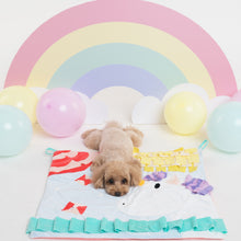 Load image into Gallery viewer, PlayQuilt Dreamers Unicorn Snuffle Mat Nosework Toy