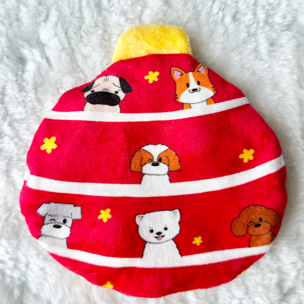 No-Stuffing Cuzzies Christmas Ball Dog Toy