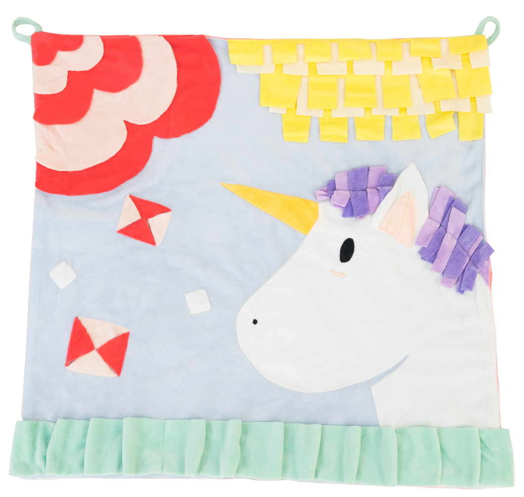 PlayQuilt Dreamers Unicorn Snuffle Mat Nosework Toy